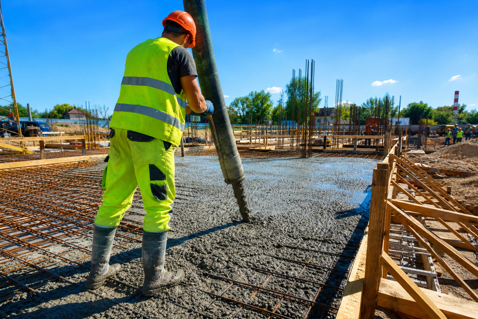 Betonityöt ja raudoitus työmaalla
